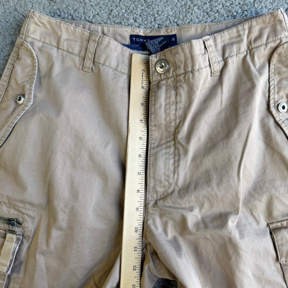 Tommy Hilfiger Mens Cargo Shorts Tan Khaki Multi Pocket Cotton Size 30 - Picture 8 of 15